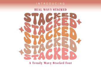 Design Projects with Real Wavy Stacked Fonts