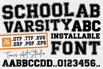 School Varsity Fonts for Sports & Project Designs